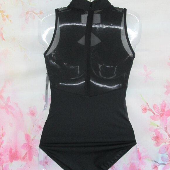 Leotard Danznmotion New Size Petite Adult Jazz Ballet Dance Gymnastics Black - Picture 5 of 8